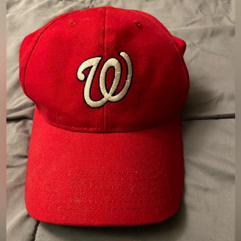 Washington Nationals Baseball Hat Cap Red worn once when bought at game